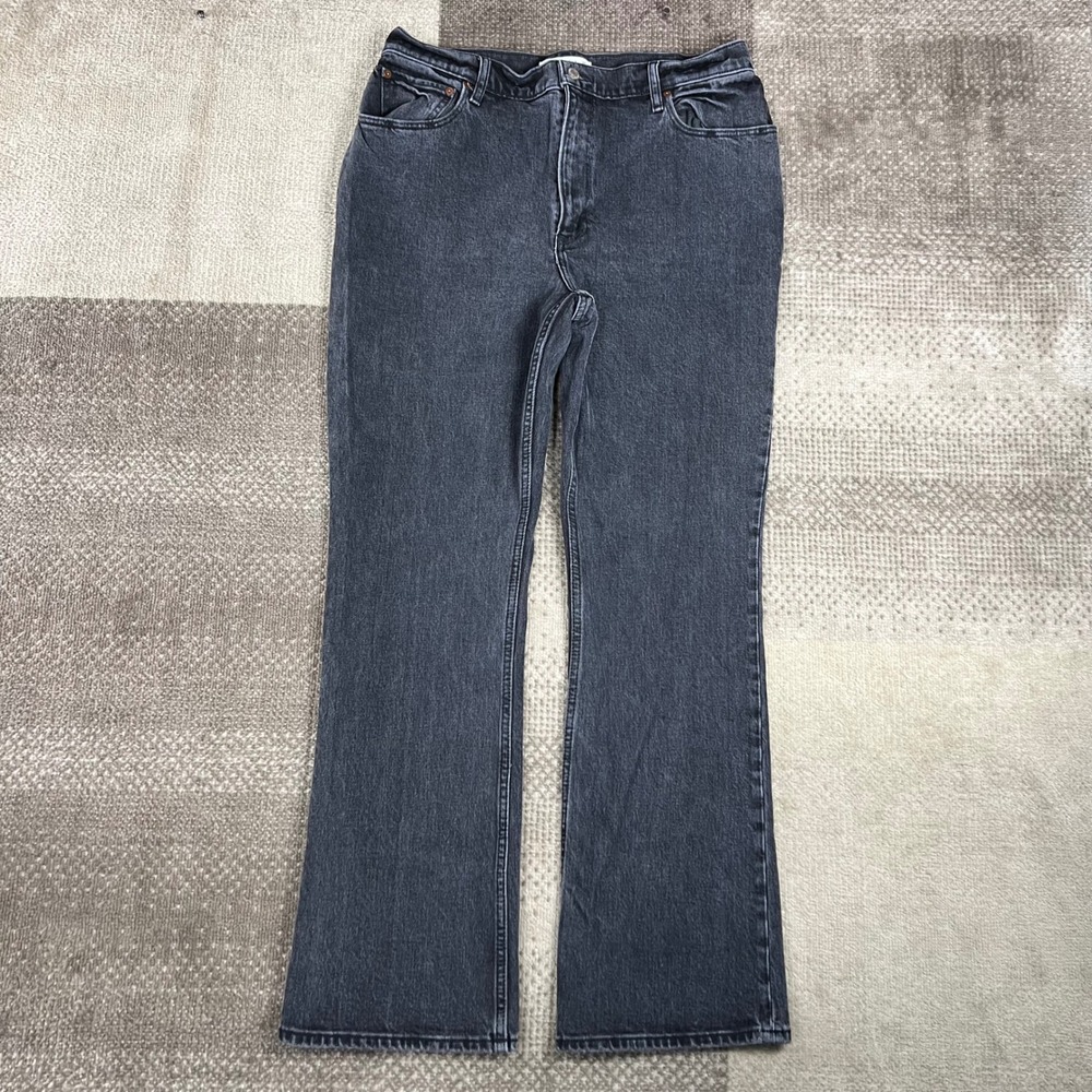 Abercrombie & Fitch 70s Vintage Flare Ultra High Rise Jean Black Womens Size 14R